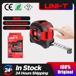 UNI-T 2 in 1 Laser Rangefinder 5m Tape Measure Ruler LCD Display with Backlight Distance Meter Building Measurement Device