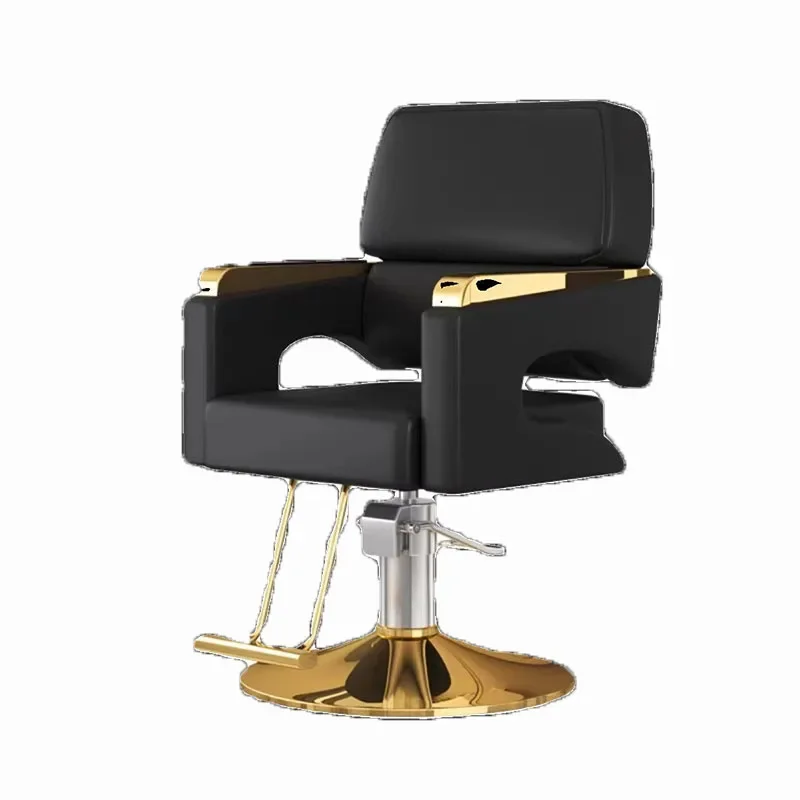 

Cheap Black Barber Chair Luxury Personalized Professional Leg Rest Chair Swivel Advanced Adjustable Cadeira Salon Furniture