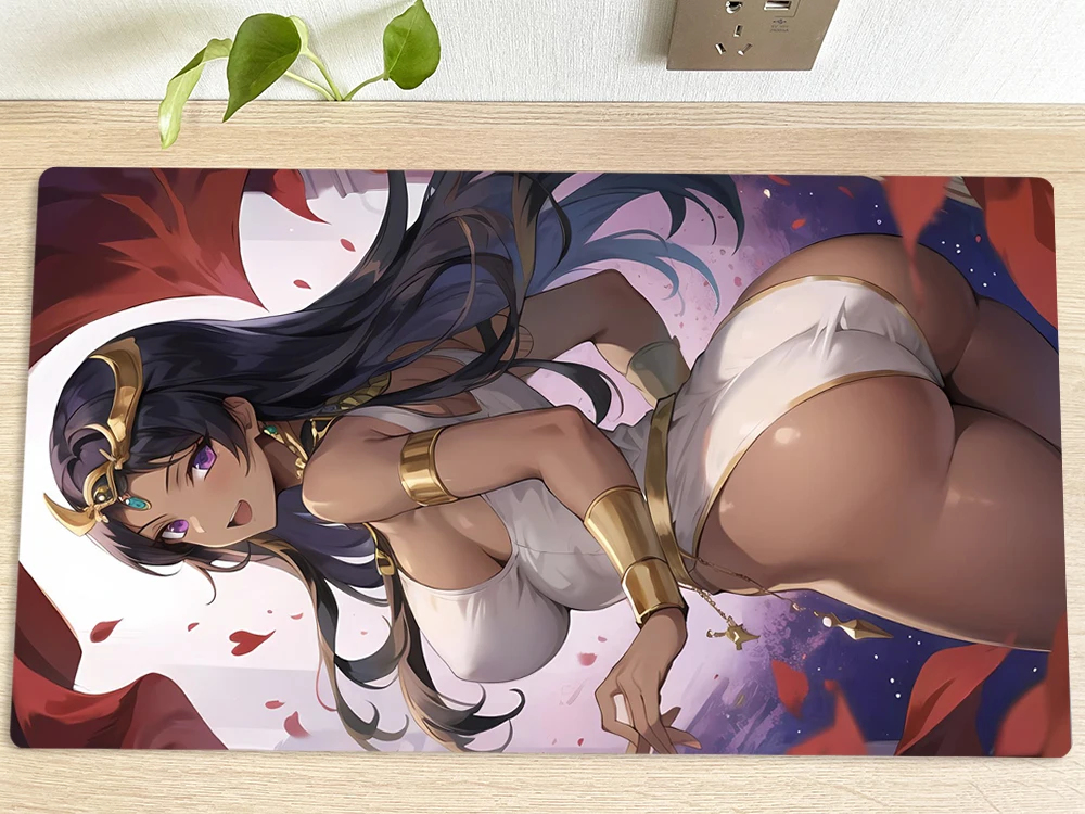 

YuGiOh Table Playmat Ishizu Ishtar TCG CCG Mat Trading Card Game Mat Mouse Pad Desk Gaming Play Mat 60x35cm Free Bag
