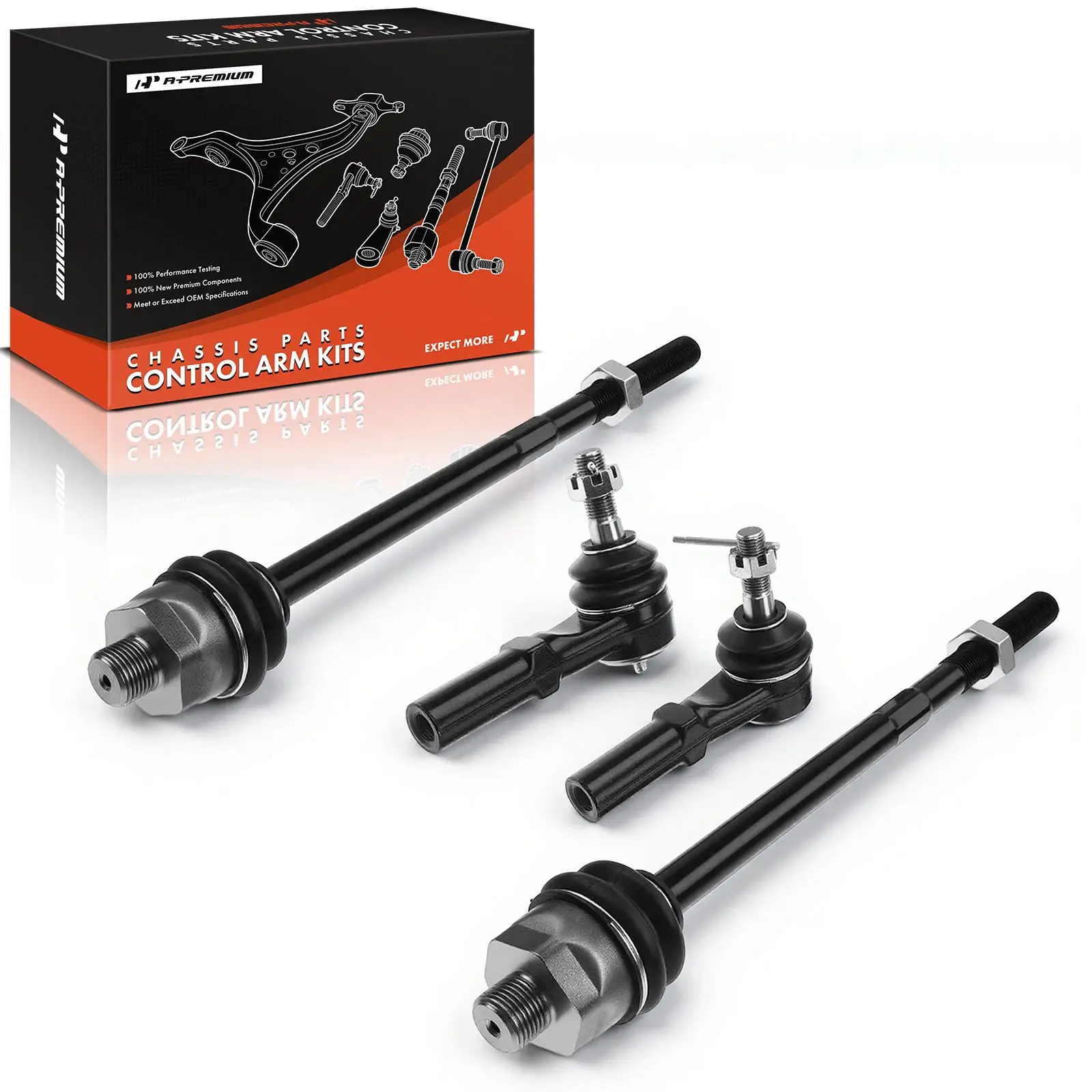 A-Premium 4x Inner & Outer Steering Tie Rod End for Chevrolet Silverado 2500 01-04 Silverado 3500 01-06 Silverado 1500 HD 01-03