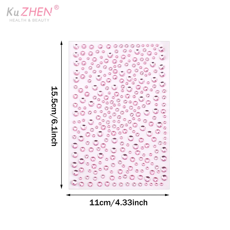 1 hoja 3D cara ojo fiesta maquillaje tatuaje pegatina diamante diamantes de imitación autoadhesivo cristal mezclado decoración de la cara pegatina