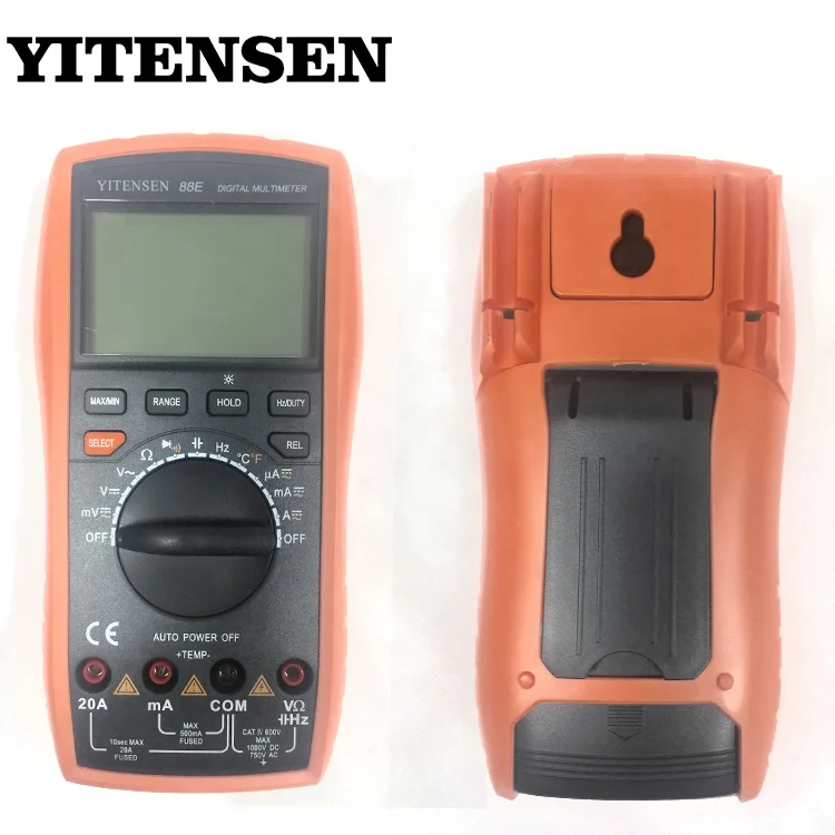 YITENSEN / VICTOR 88E 3 3/4 digit Auto/Manual Range True RMS Tester Multimeter Digital 9v Battery capacitor 200uF