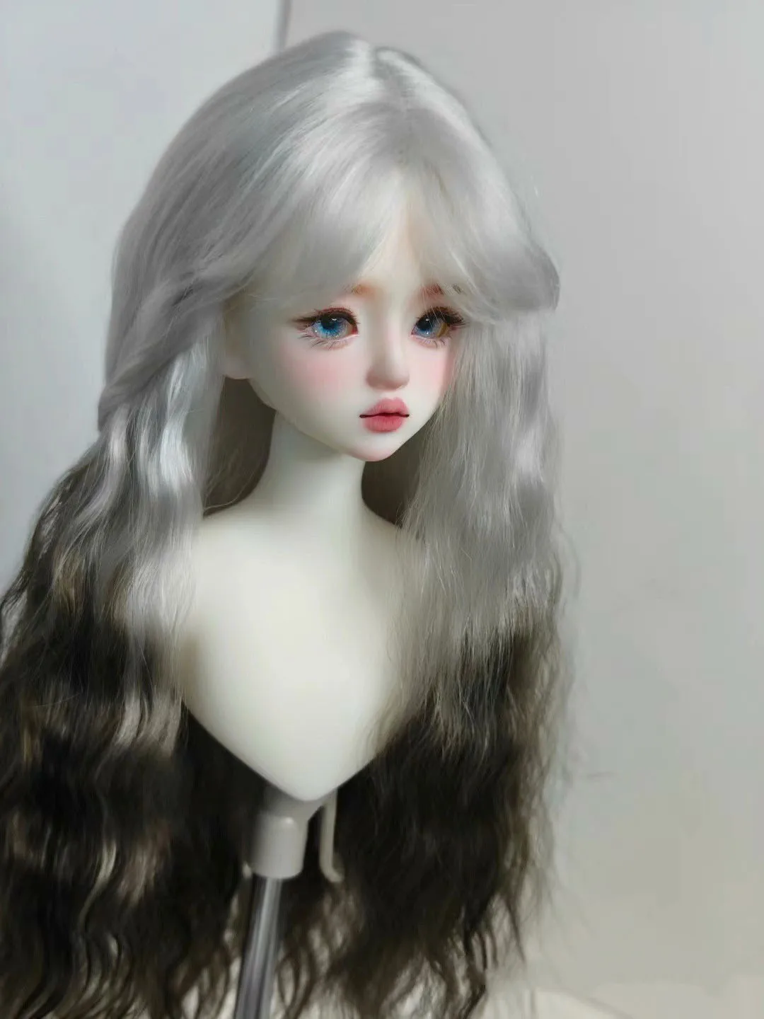 Two-tone wig 1/6 1/4 BJD doll mohair wig free shipping