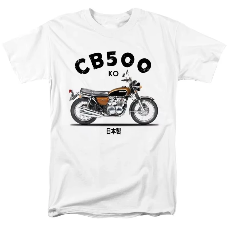 

2025 Summer Honda Enthusiasts Short-sleeved CB500 1971 Retro Top Men's and Women's T-shirt New Racing Motorcycle Riding Off-road