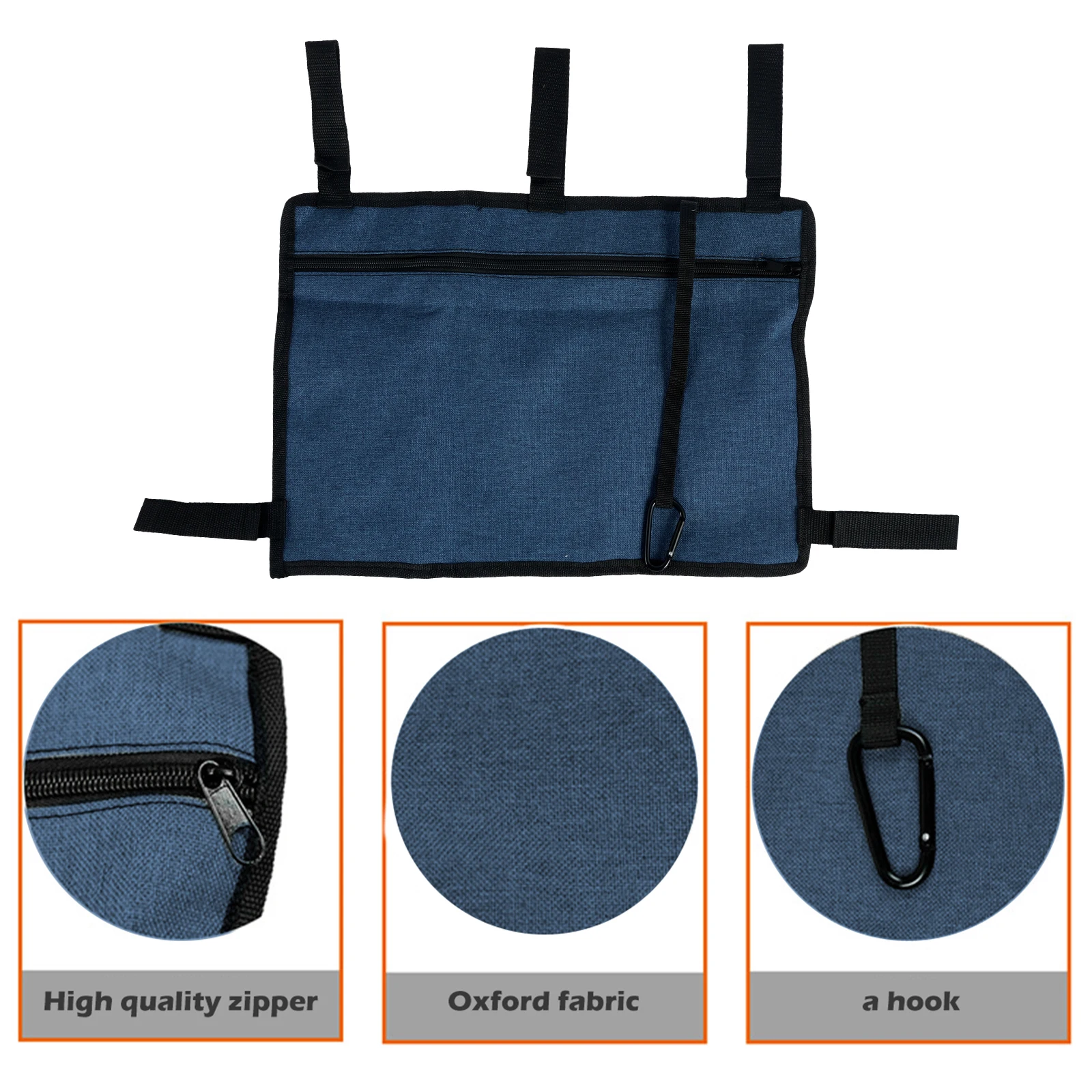 Walker Bag with Cup Holder Pouch Wheelchairs Storage Organizer Bag Folding Storage Pouch for Seniors Elderly Handicap