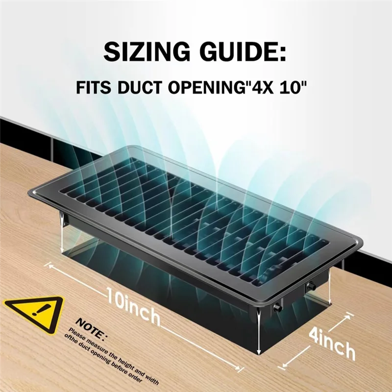 MLGB-2Pcs Floor Register 4X10inch,Heavy Duty Floor Vents,Heat Air Vent Covers,Floor Vent Covers For Heater Floor Register