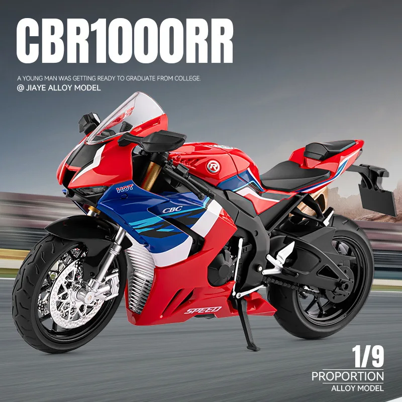 

1:9 Honda CBR1000 Racing Motorcycle Alloy Diecast Model Car Home Interior Trendy Toys Ornaments With Sound Light Birthday Gifts