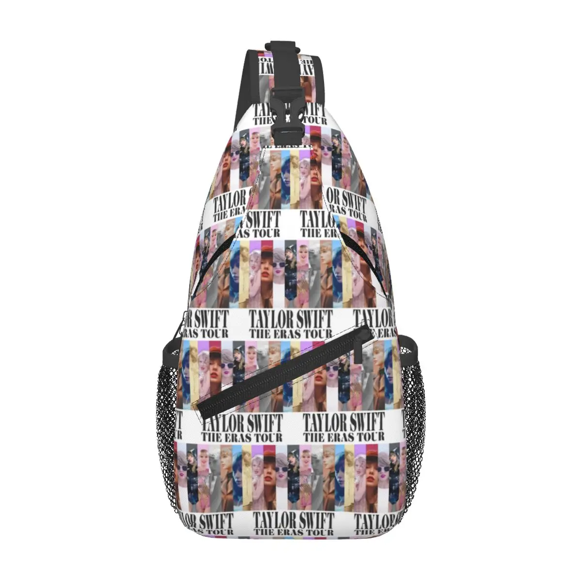 Collage Eras Tour Potrait Taylor Singer Chest Bag Men Sling Crossbody Backpack Chest Bag Travel Hiking Daypack Shoulder Bag