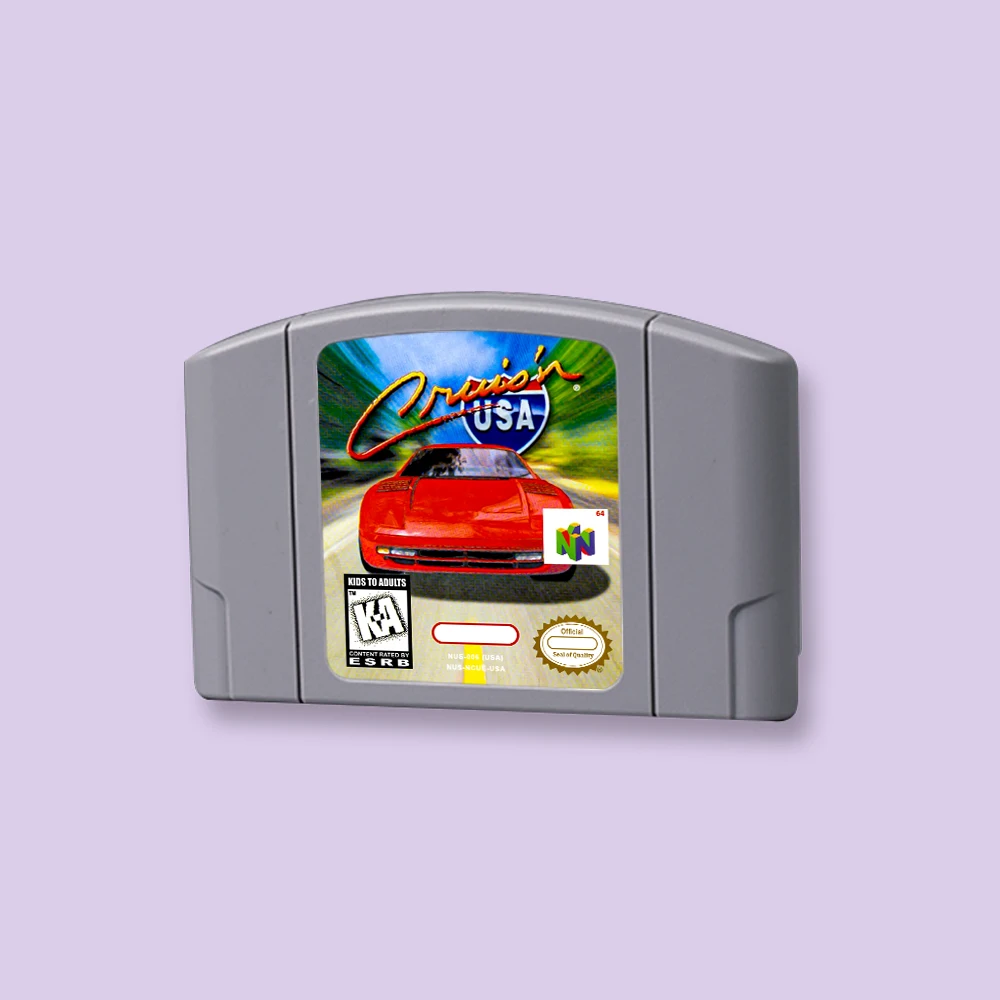 for Cruis'n USA  64bit game card for USA NTSC version N64 video game console English language