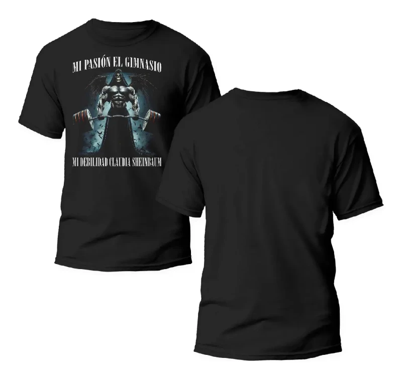 en's 100% Cotton Oversized T-Shirt, Buff Grim Reaper Lifting Weights Graphic Tee 2026 new