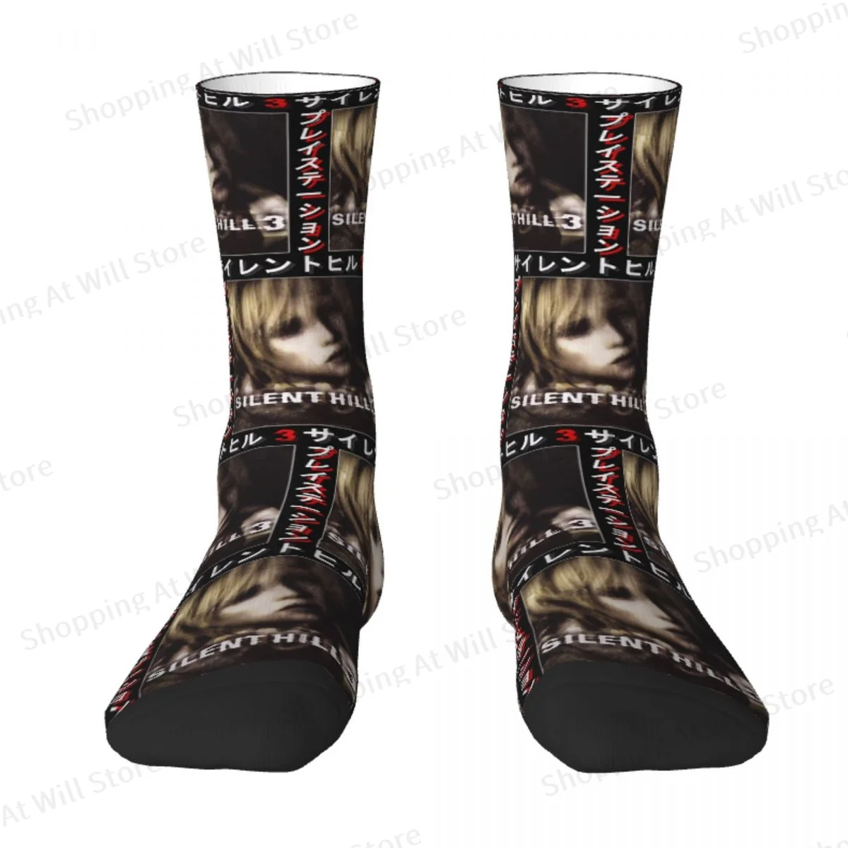 Silent Hill 3 Essential Men Women Round neck Socks Outdoor Novelty Spring Summer Autumn Winter Stockings Gift