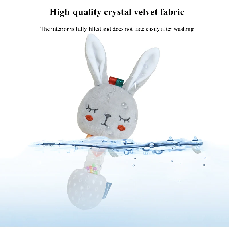Baby Toys 0-12 Months Cute Plush Animal Stuffed Handbell Portable Soothing toys Rattle Toys Newborn Gifts