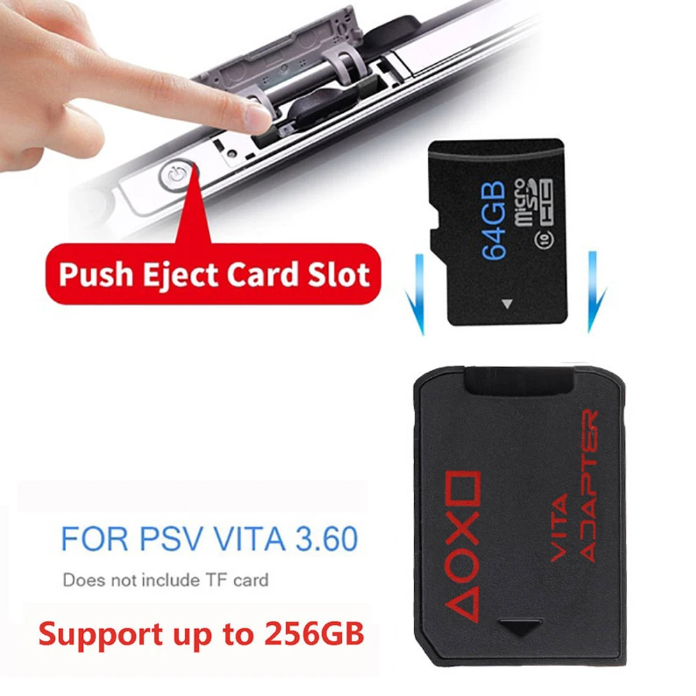 For PS Vita Memory Card 3.0 Version SD2Vita For PSVita Game Card 3.60 System 256GB Micro SD card 1000/2000 PSV r30