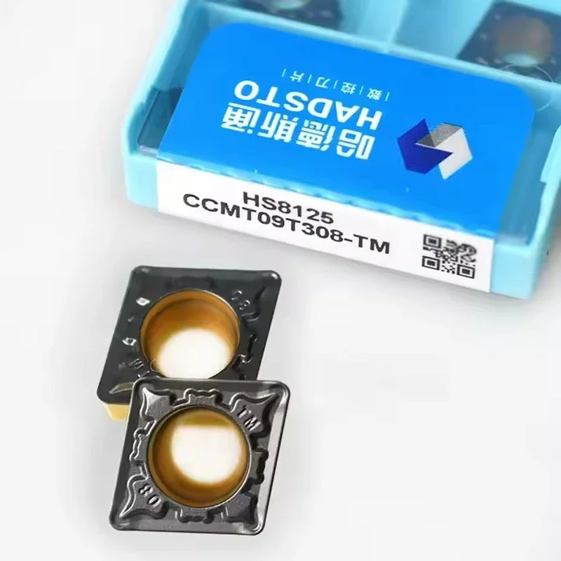 

10 шт. Hadsto 100% оригинальные вставки с ЧПУ Dcmt070204 Dcmt11T304-Tm Hs8125 токарный станок с ЧПУ для резки твердосплавных вставок для стальных деталей