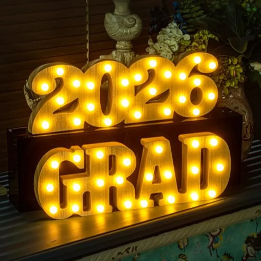 uation Decorations -2 LED Long Marquee Light Up Letters'' - Class of uation Party Decorations Sign for Kindergarten High School