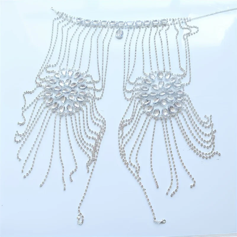 Woman Body Chain Sexy luxury Wedding Shoulder Chain  Shawl Chain Tassel Bra Chain Bikini Body Ornaments