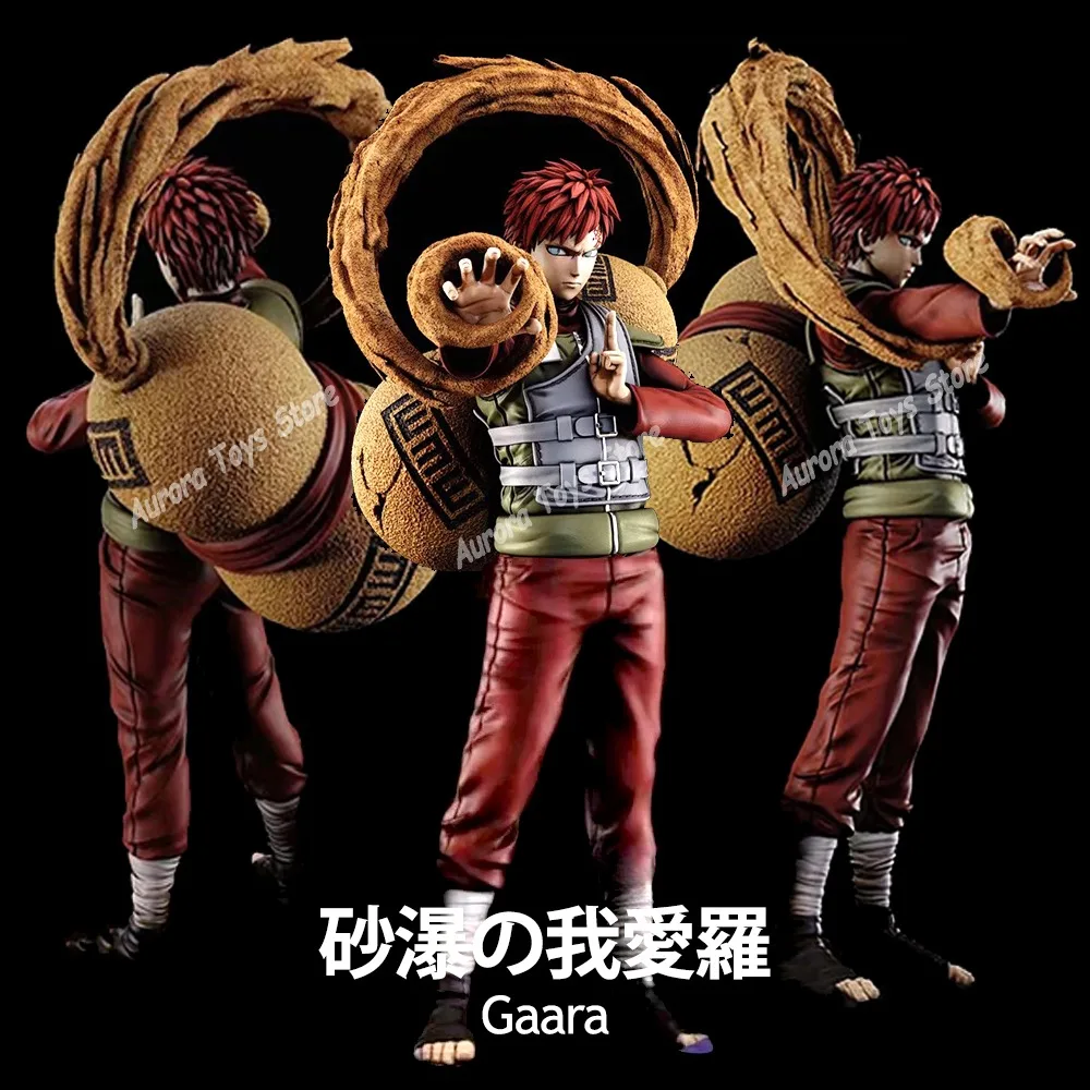 Figuras de acción de Naruto Anime Gaara, colección de estatuas de PVC, modelo de juguete, decoración de escritorio, regalos de cumpleaños, 25-27cm