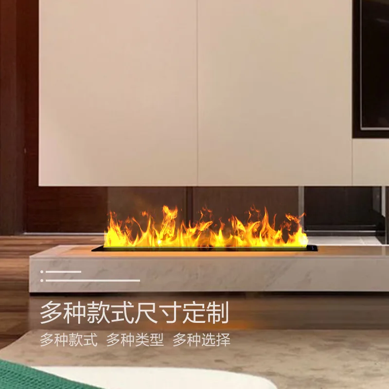 3D atomization fireplace heating simulation fire light luxury intelligent electronic flame steam humidifier fireplace embedded