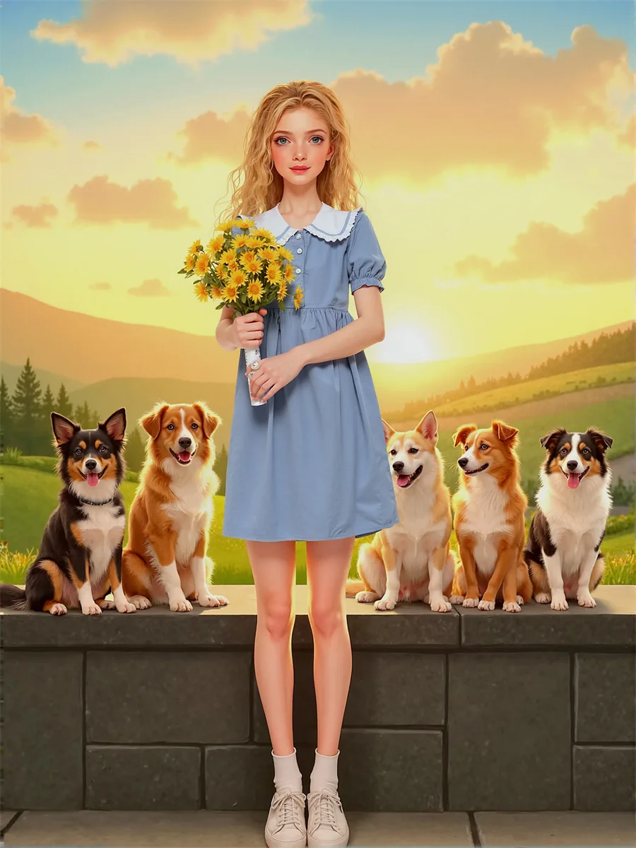 Women'S Dress Summer Clothes Sky Blue Sweet Side-Slit High-Slit Splited Splitting Cut-Out Cutout Hollow-Out Holes See-Through