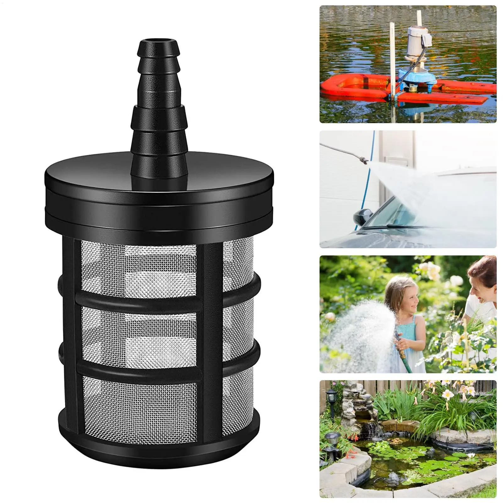 water pump filter Counterweight High-pressure Inlet Pipe Filter Metal Mesh Filter Self-priming Pipe Filter Connector