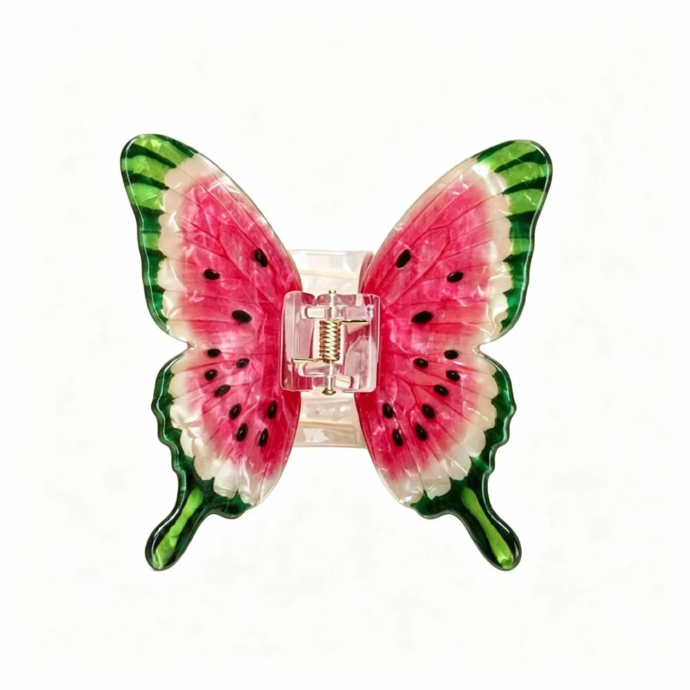 Personalisierte Haarspange Schmetterling Haarklammer Cartoon-Tiere Plastik-Haifischclip PVC Große Acryl-Haarklammer Haaraccessoires
