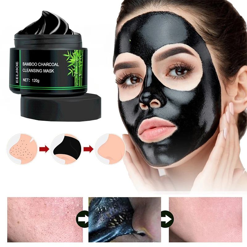 

Bamboo charcoal blackhead tear mask gently clean pores remove blackheads and pimples moisturize and hydrating mud film Skincare