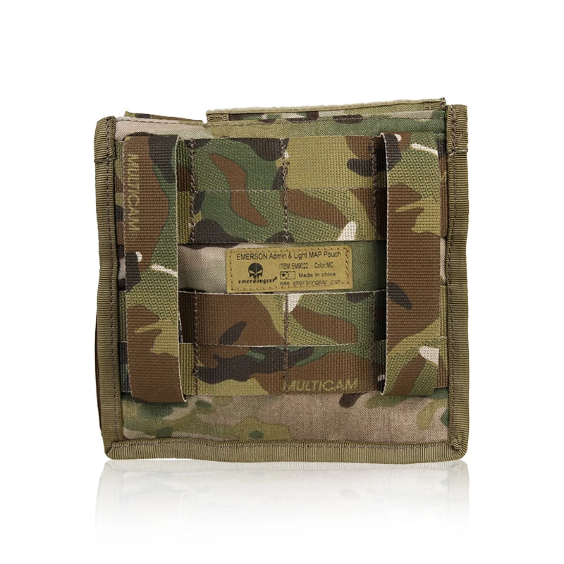 Emersongear Admin Light Map Pouch Storage Purposed Bag Pack Panel Molle Training Hiking Combat Hunting Outdoor Nylon