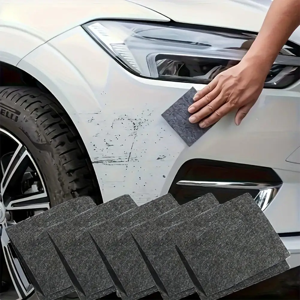 5/10Pcs Car Scratch Repair Cloth Nano Sparkle Cloth Quick Automobile Paint Scratch Eraser Polishing Cleaning Cloth