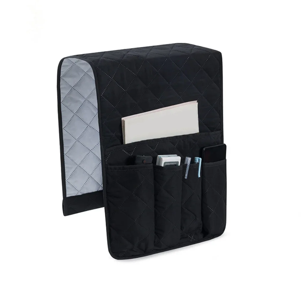 Armrest Organizer With 5 Spacious Pockets Non Slip Fabric Caddy For Remote Controls And Books On Sofas And Chairs