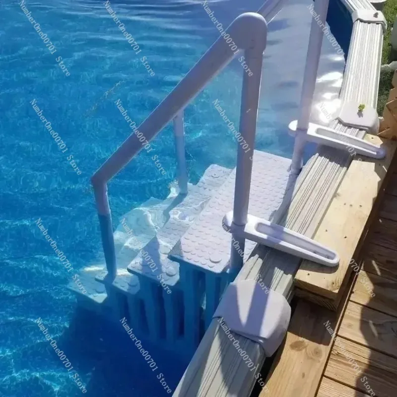 

Лестница для бассейна с пластиковыми ступеньками для наземных бассейнов, аксессуары для бассейнов
