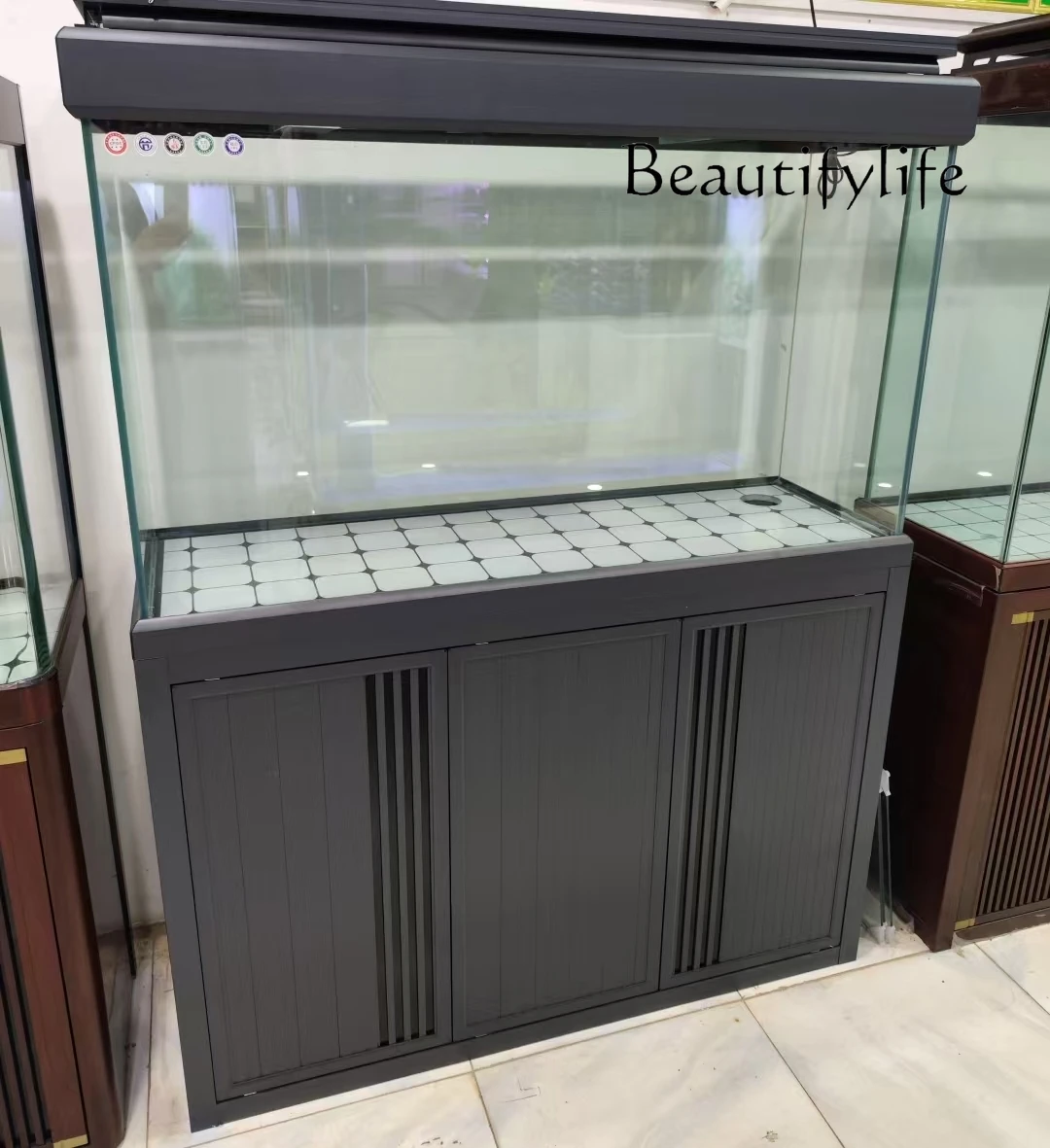 مرشح سفلي كبير باللون الأبيض للغاية، خزان أرضي منزلي، شاشة تقسيم مدخل غرفة المعيشة، خزان الأسماك