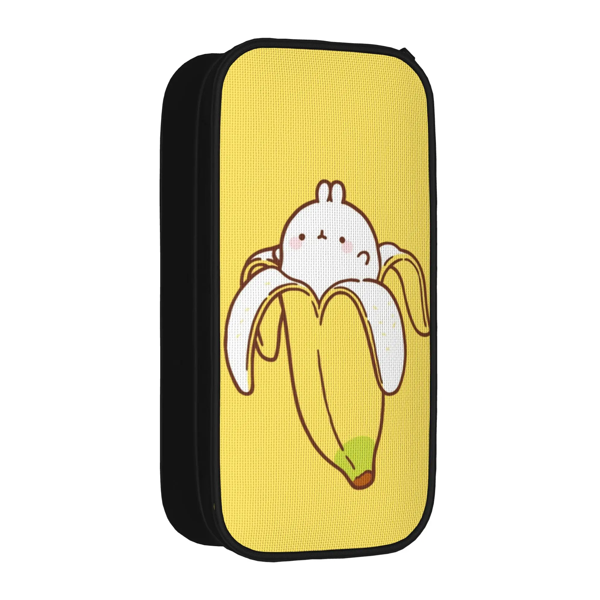 Cartoon M-Molangs Pencil Cases  Pen Box Bag Girl Boy Large Storage School Supplies Zipper Pencilcases