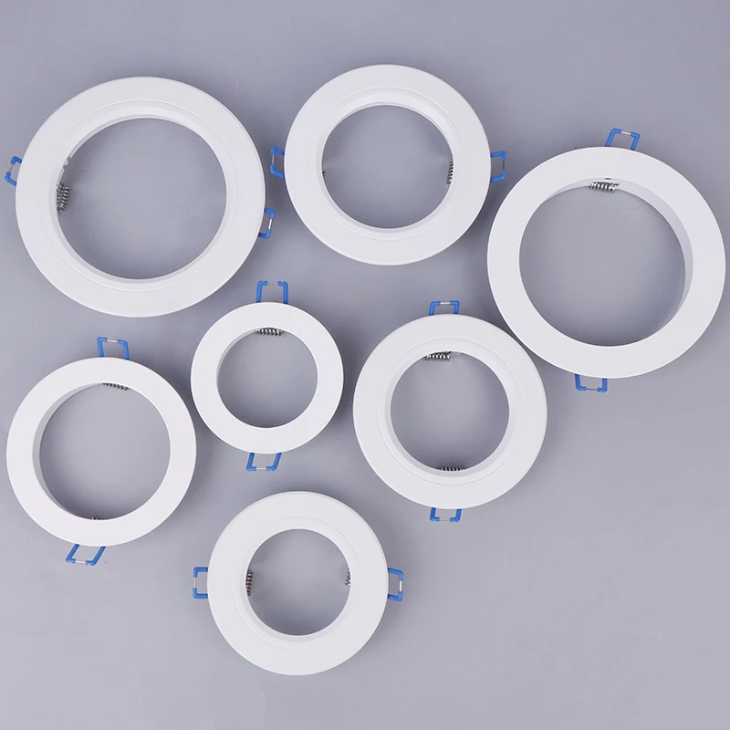 LED Downlight Spotlight Brackets Light Stand Adapters Lamp Shade Rings Hole Enlarge White Outer Frames Cut Out Remedial Circles