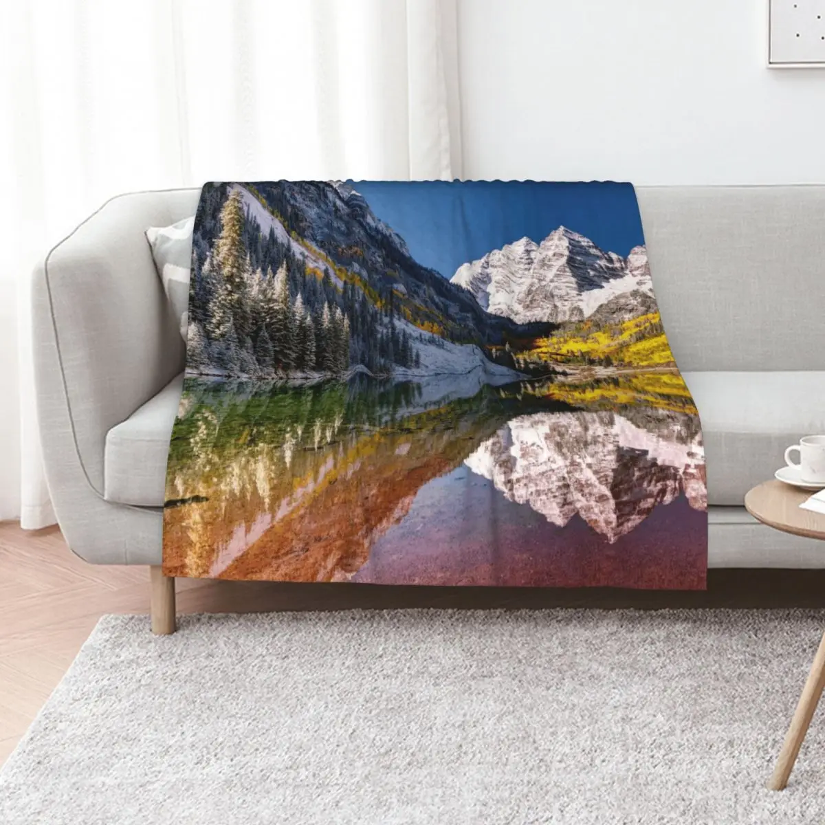 плед "Марун Беллс" от Лены Оуэнс, дизайнерский, экстра большой