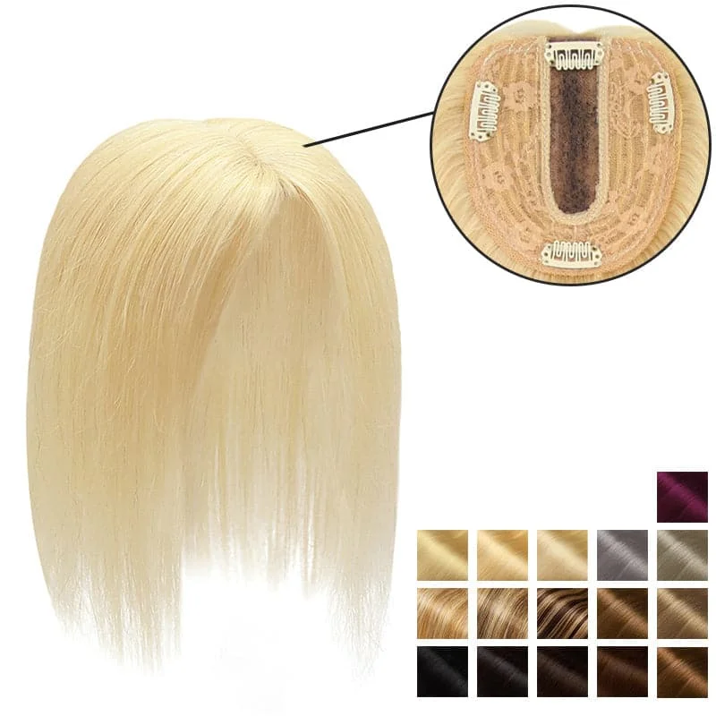 Ombre Color #4/27 Machine Made Human Hair Topper Women Hairpieces 100% Remy Hair For Fashion Style