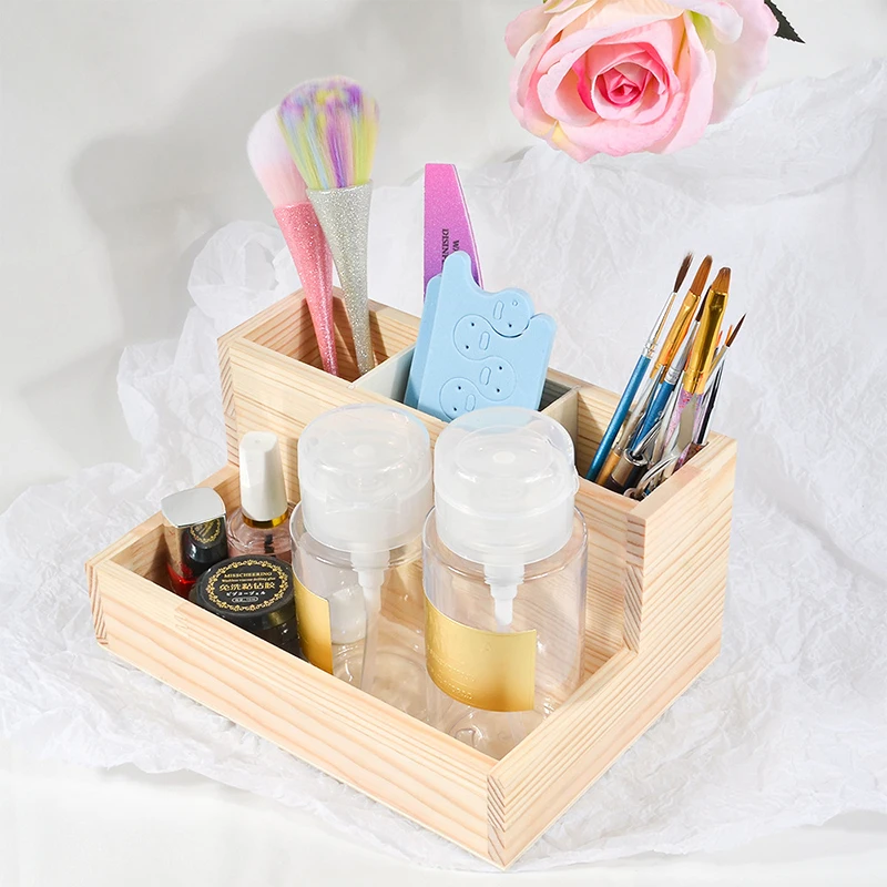 Boîte de rangement pour dissolvant de vernis à ongles, outil de manucure, brosse à poussière, tête de ponçage, coton-tige, étagère de présentation