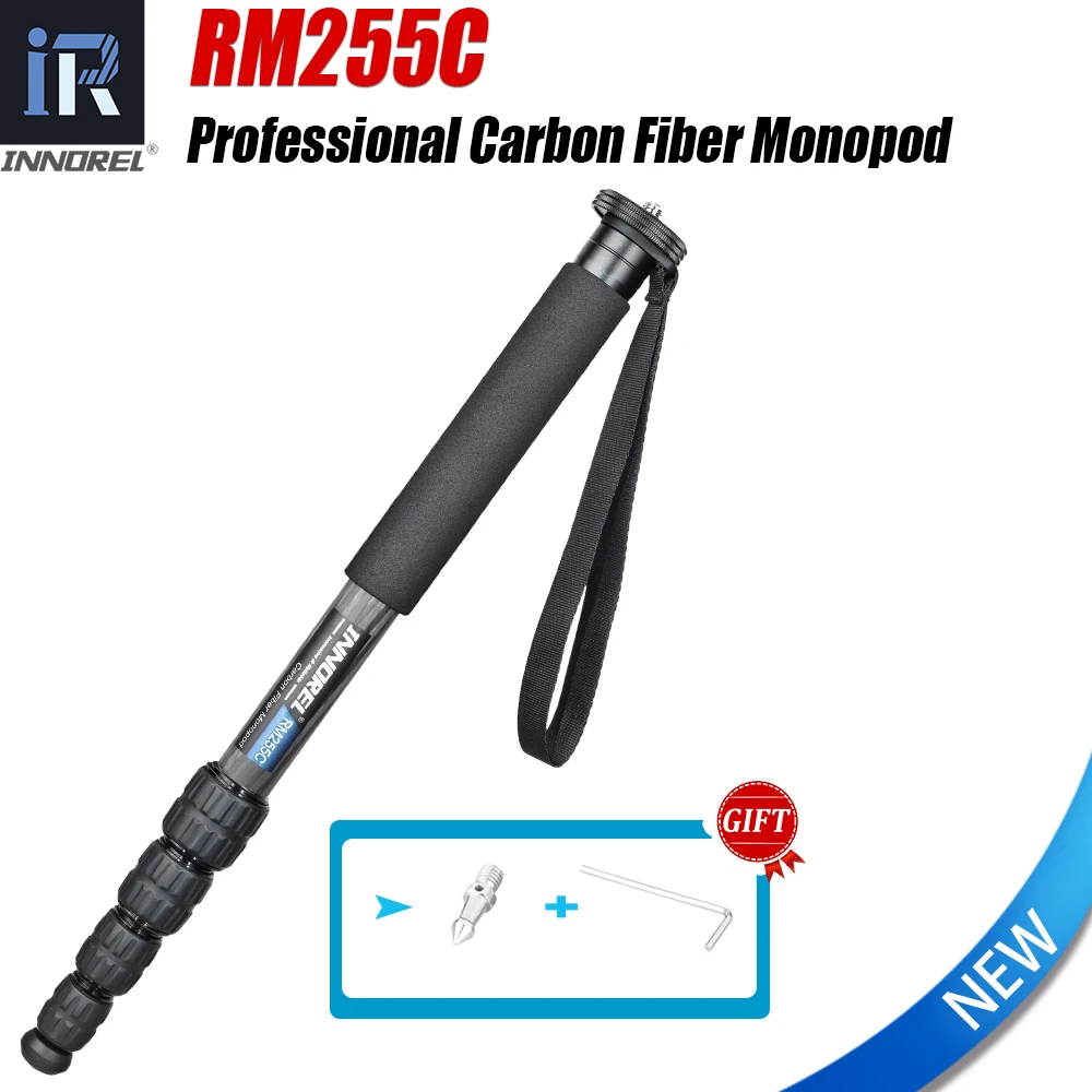 

Профессиональный карбоновый монопод INNOREL RM255C для фото- и видеокамер Canon, Nikon, Sony DSLR, 5-секционный штатив для фотосъемки