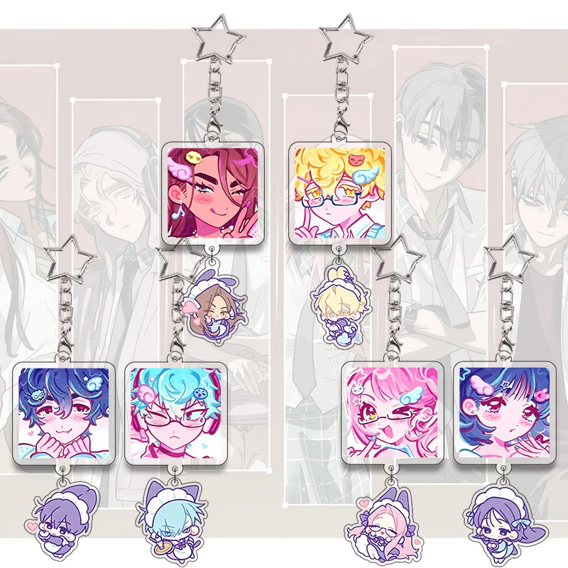 Alien Stage Acrylic Keychain Anime Cartoon IVAN TILL LUKA HYUNA MIZI Character Bag Pendant Decorative Accessories Keyring Gift