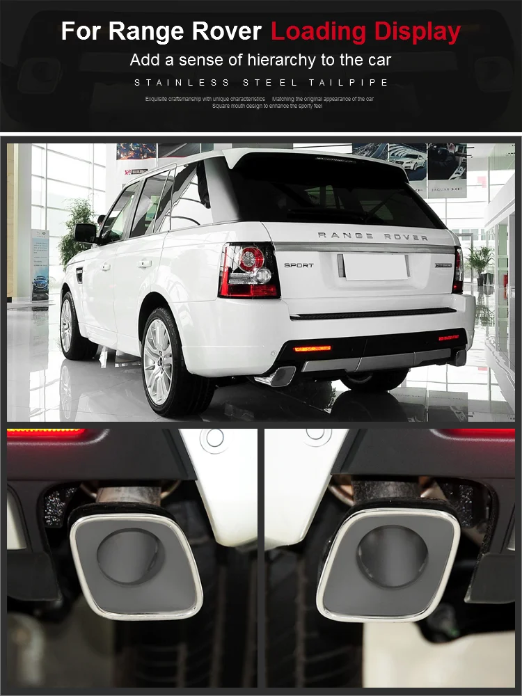 โรงงานที่กําหนดเองท่อไอเสียรถยนต์สําหรับ Land Rover Universal L320 คุณภาพเคล็ดลับท่อไอเสียสแตนเลสระบบเคล็ดลับท่อไอเสีย