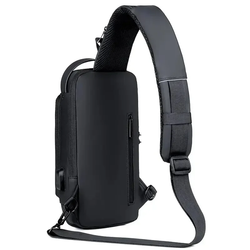 Men's Chest Bag with Password Lock Anti-Theft Bag  for Cycling Outdoor Running Travel Single-Shoulder Crossbody Sports Backpack