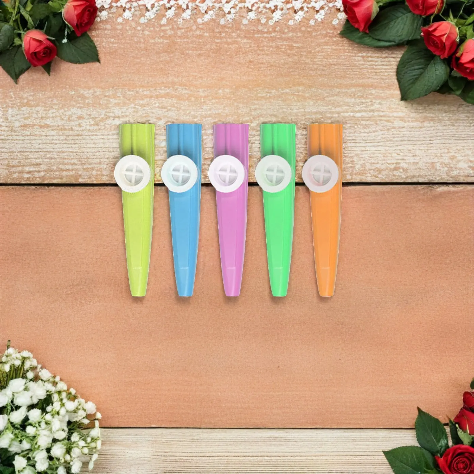 

Набор из 10 разноцветных детских музыкальных инструментов-казу: веселые развивающие игрушки для вечеринок, оптовый комплект, генератор звука для выступлений