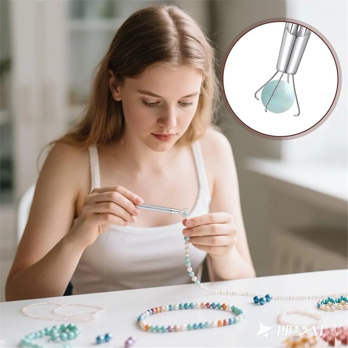 ABCD 20 Pieces Art Trays and 3 Pieces Bead Scoop Rhinestone Tweezers for Jewelry Making Gems Crystals Accessories and Tools B