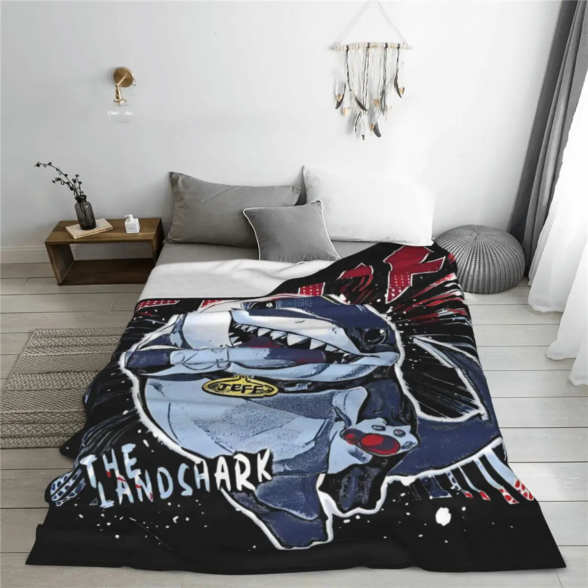 Marvel-Rivals Jeff The Land Shark Vintage Blanket Flannel Summer Video Game Portable Ultra-Soft Throw Blanket for Sofa Rug Piece