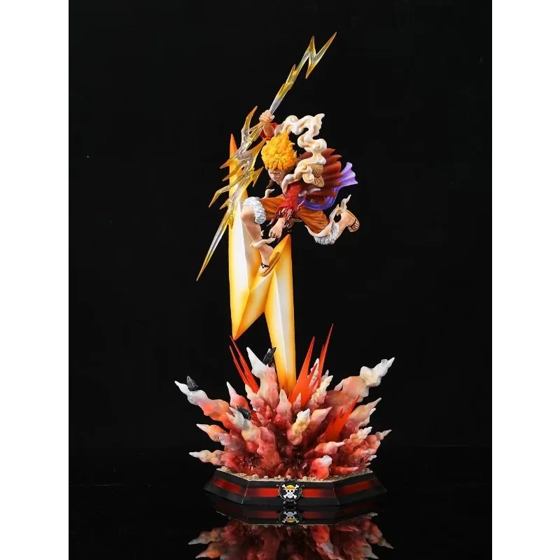 Figurine une pièce de 50cm, singe D. Luffy, modèle animé scintillant à cinq niveaux, collection d'ornements de bureau, jouets pour enfants, cadeaux