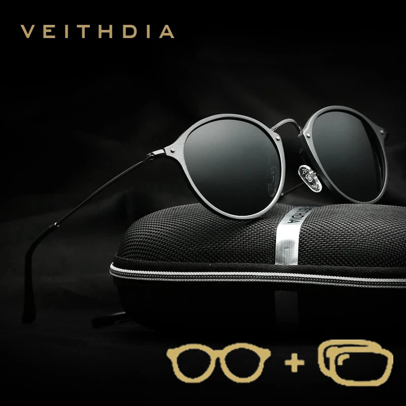 VEITHDIA Brand New Arrival Custom Prescription Sunglasses Polarized Outdoor Sports Driving Myopia Eyewear For Male Female PJ6358