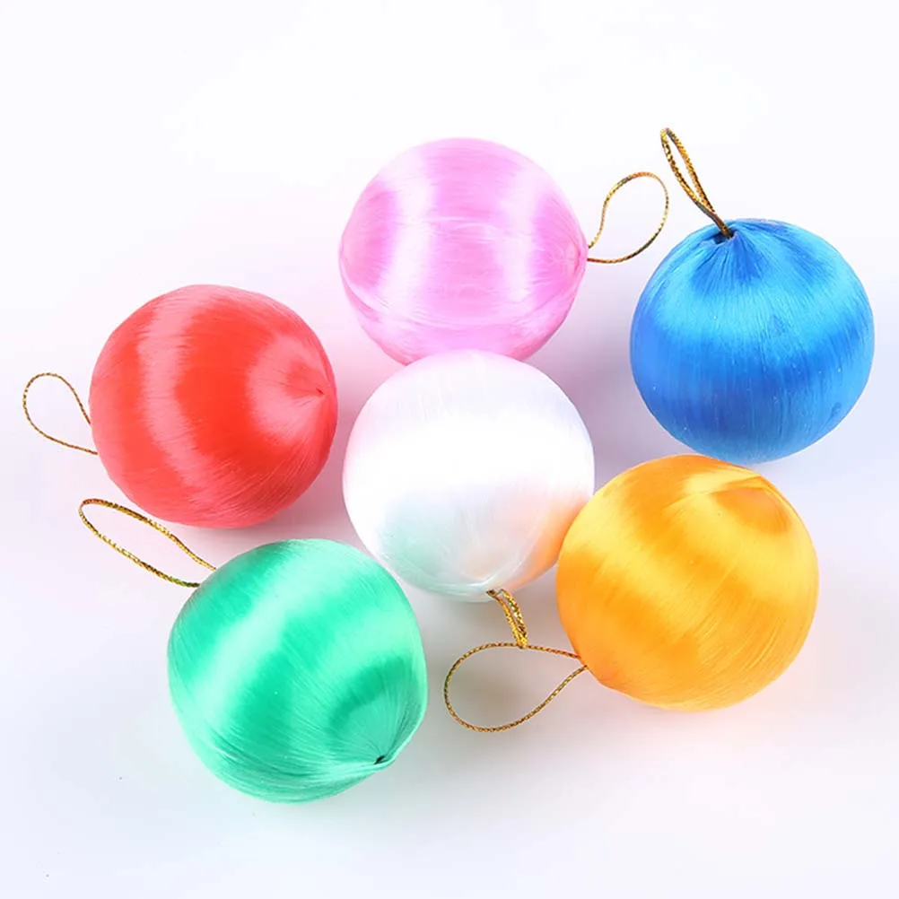 

6Pcs 6Cm Christmas Hanging Balls Bright Decorative Pendants for Fireplace Mantle Staircase Hallway Xmas Tree Home Office