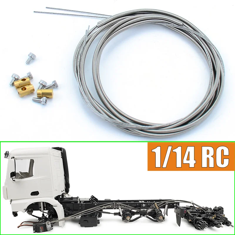 1:14th Scale RC Truck Metal Differential Steel Pull Cable for Tamiya SCANIA 770S VOLVO MAN Parts