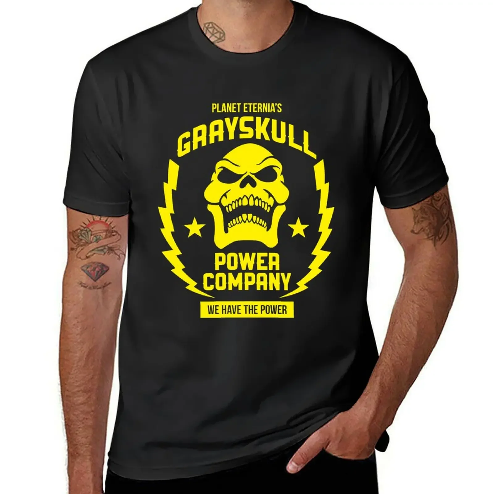 Grayskull Power Co Movie Vintage T-Shirt boys whites korean fashion blanks black t shirts for men