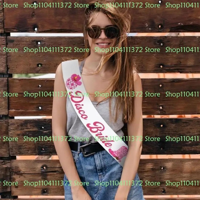 

P9FE Bride to Be Sash Rodeos Sash Wedding Hair Accessories White Wedding Sash Western White Sash Bachelorette Party