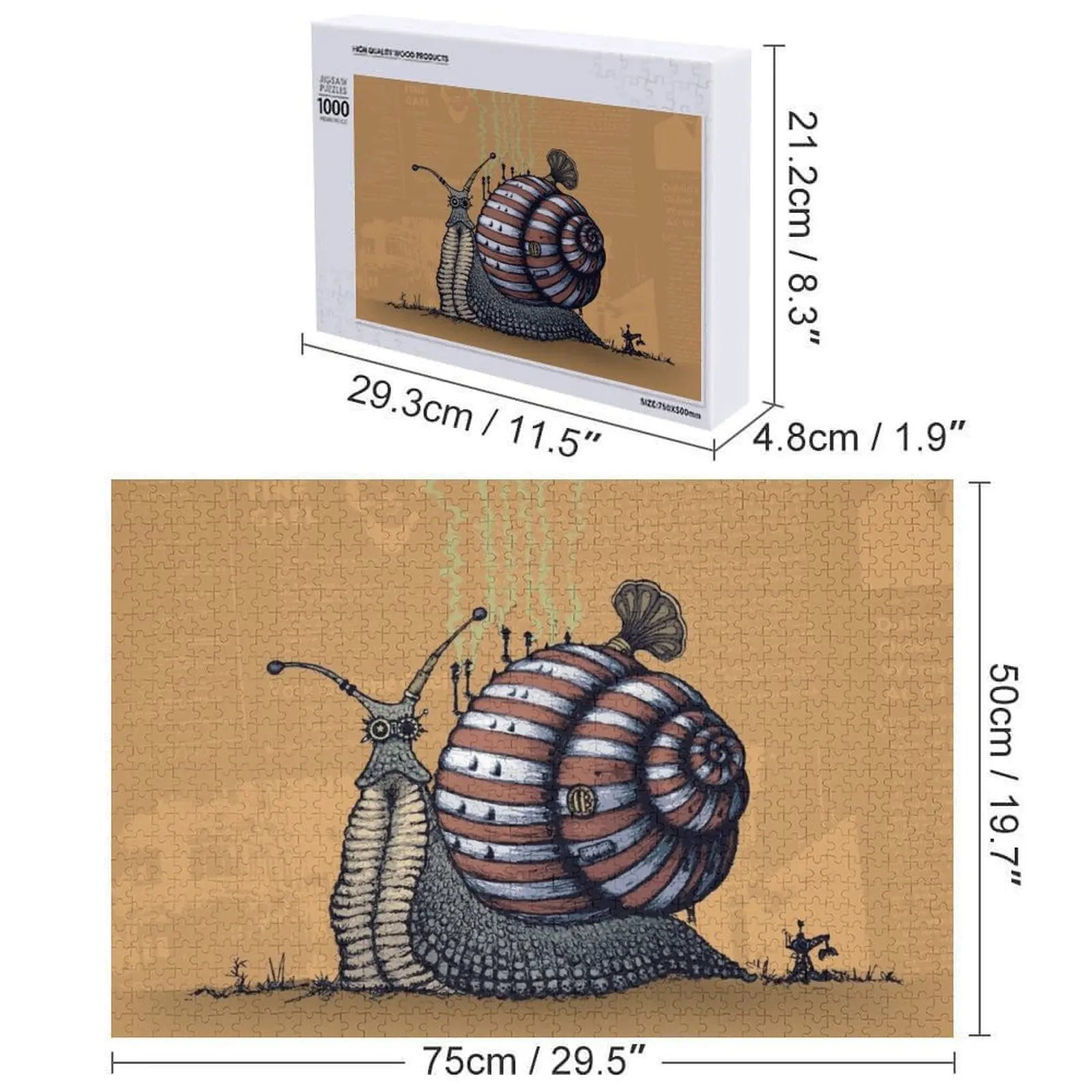 لغز الحلزون المستوى 2 اسم خشبي لغز الهدايا المخصصة